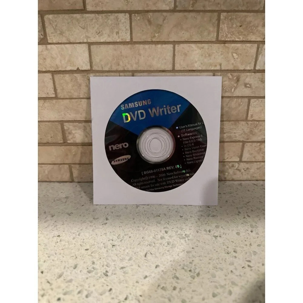 samsung dvd writer nero disk